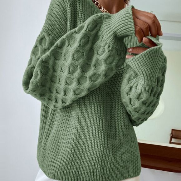 Statement Sleeves Sweater Top - Picture 4 of 12